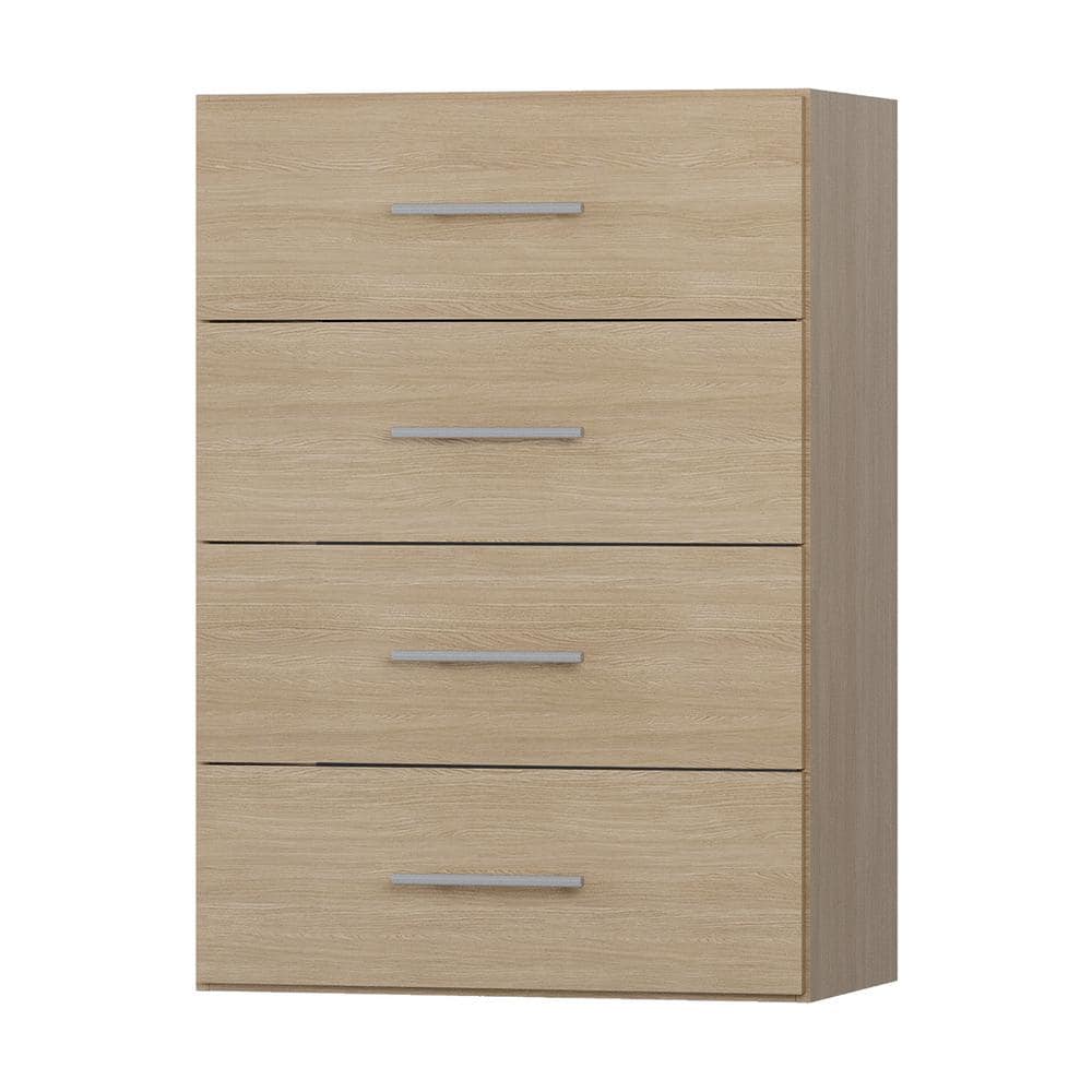 25.5 in. Wood Walk-in Modular 4 Drawers Short Tower Unit with No-Shelf, Wall Mount Wood Closet System price history on PriceWatchPro