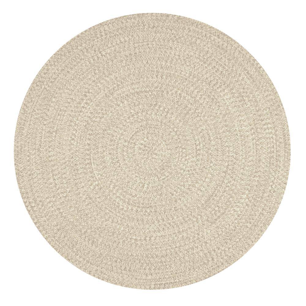 nuLOOM Lefebvre Casual Braided Tan 6 ft. Indoor/Outdoor Round Patio Rug