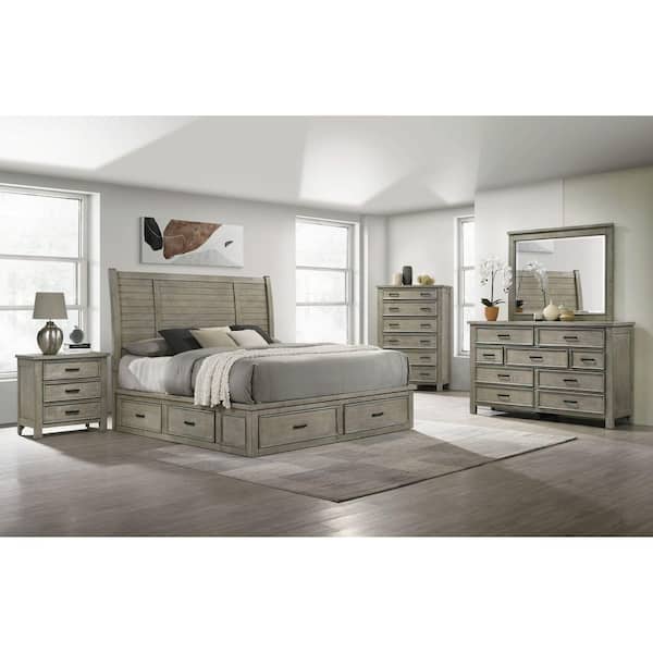 Sullivan Drift Grey 9-Drawer 66 in. Dresser