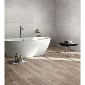 Network White 11.69 in. x 23.46 in. Matte Porcelain Concrete Look Floor and Wall Tile (11.43 sq. ft./Case)
