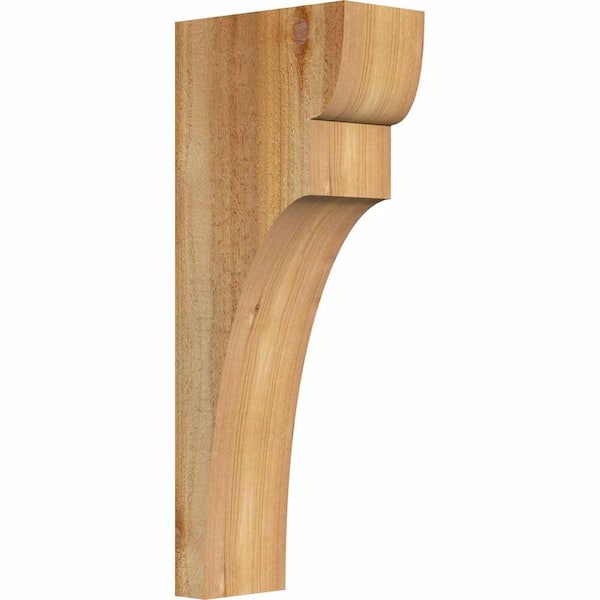 Ekena Millwork 4 in. x 8 in. x 20 in. Western Red Cedar Yorktown Rough Sawn Corbel