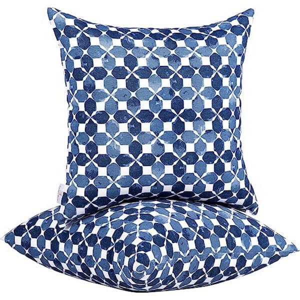 Blue Outdoor Throw Pillow Insert Included Light Blue Pillow 