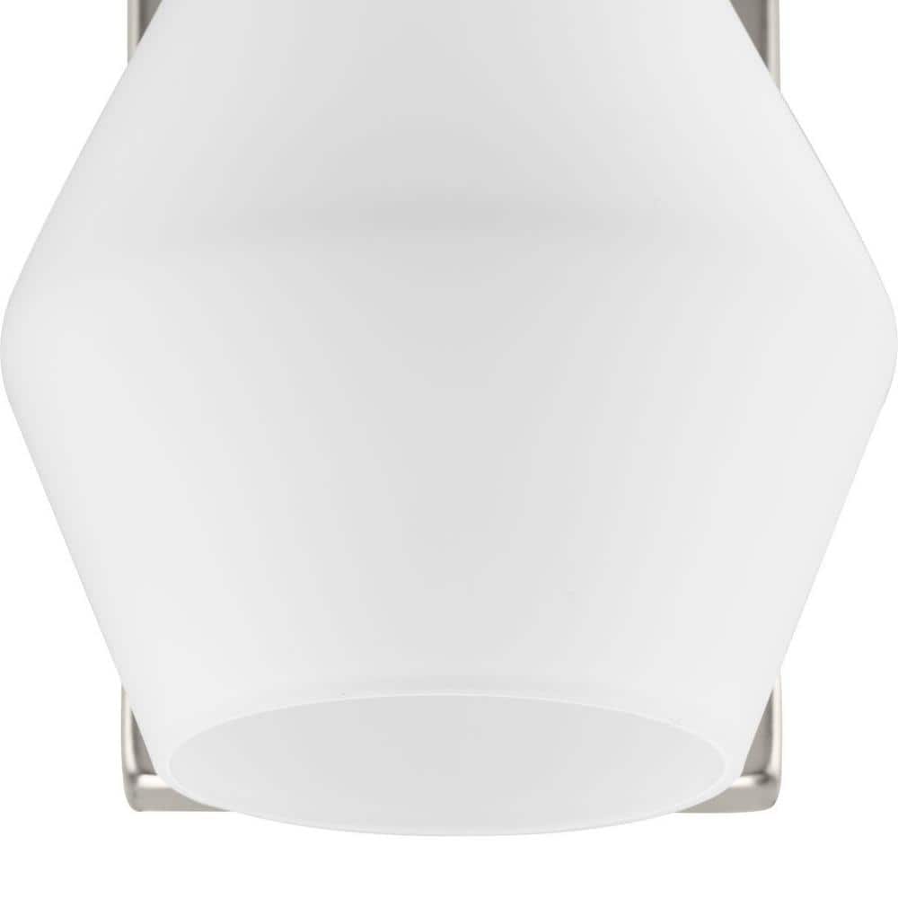 Copeland Brushed Nickel 1-Light Vanity with Opal Glass Shade
