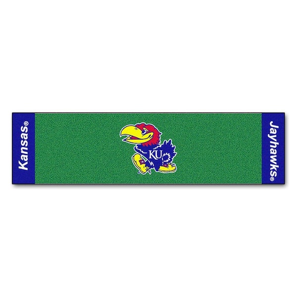 FANMATS NCAA University of Kansas 1 ft. 6 in. x 6 ft. Indoor 1-Hole Golf Practice Putting Green