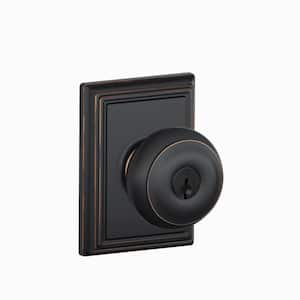 Schlage Georgian Matte Black Passage Hall/Closet Door Knob with