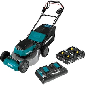 18 in. 18-Volt X2 (36-Volt) LXT Lithium-Ion Cordless Walk Behind Self Propelled Lawn Mower Kit with 4 Batteries (5.0 Ah)