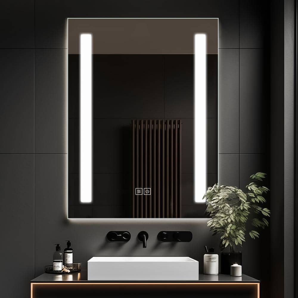 18 in. W x 24 in. H Rectangular LED Lighted Anti-Fog Dimmable Bathroom Vani