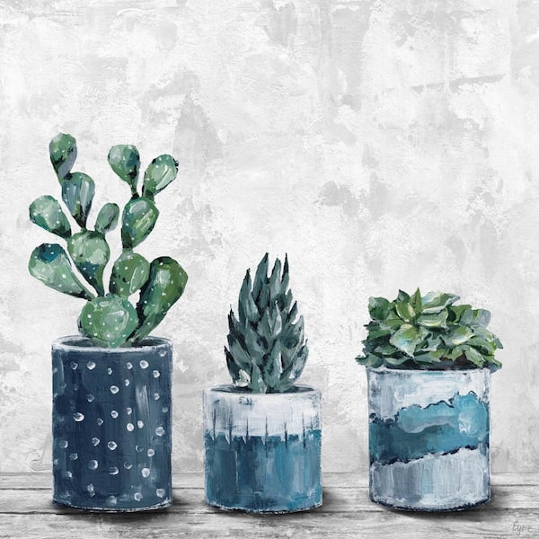 Unbranded "Succulent Frost" by Parvez Taj Unframed Canvas Nature Art Print 18 in. x 18 in.