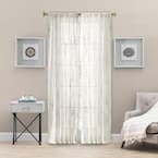 Window Elements Sheer Diamond Sheer Voile Extra Wide 84 in. L Rod ...