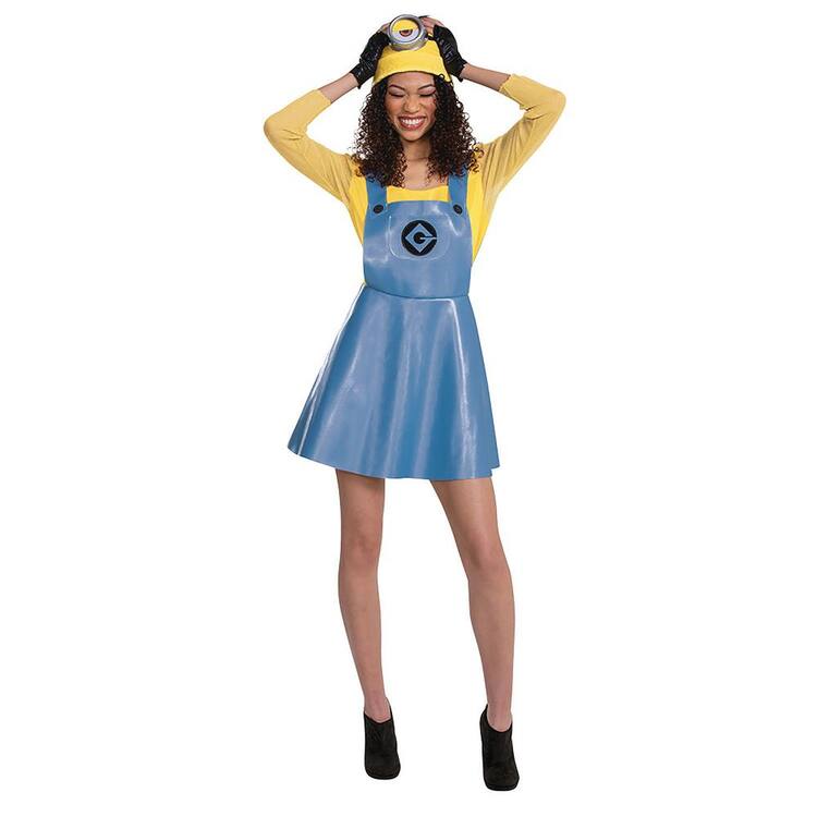 Disguise Women's Deluxe Minions Stuart Costume - Small 4-6 - Adult Halloween Costume