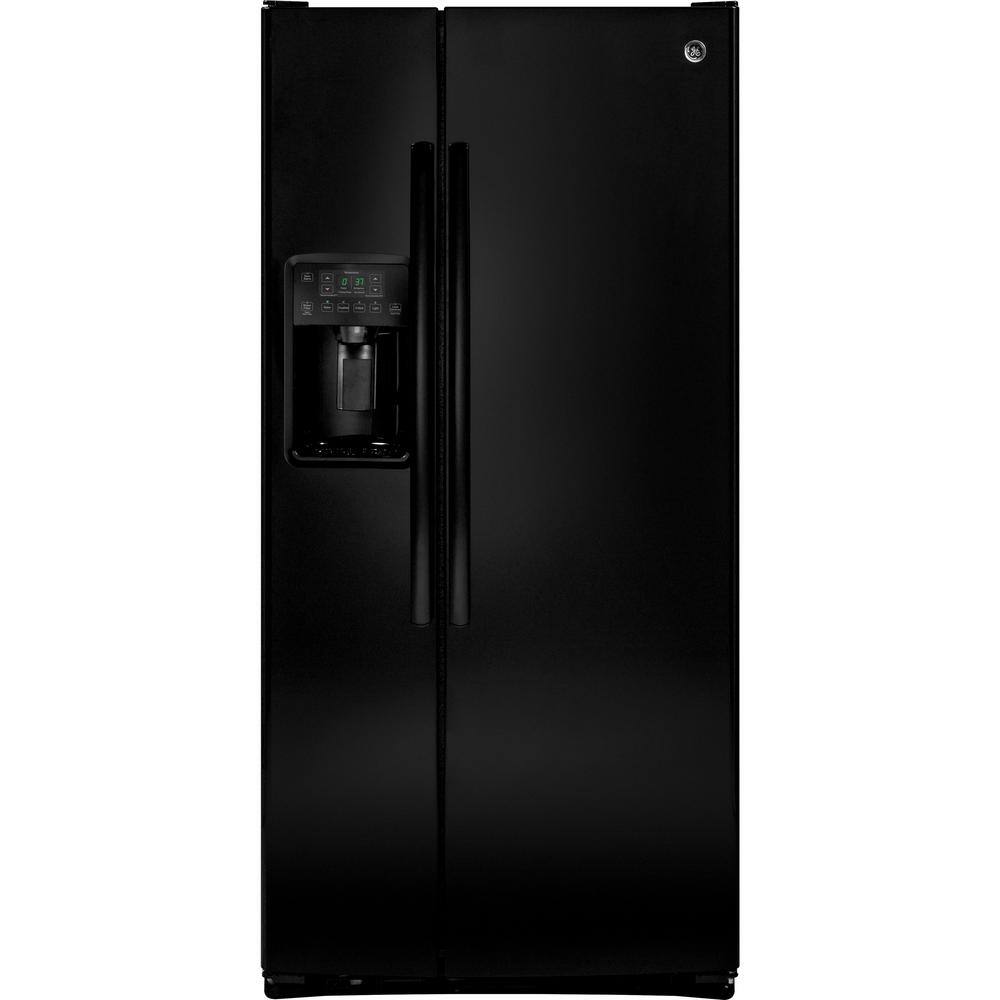 GE 23.2 cu. ft. Side by Side Refrigerator in BlackGSS23GGKBB The
