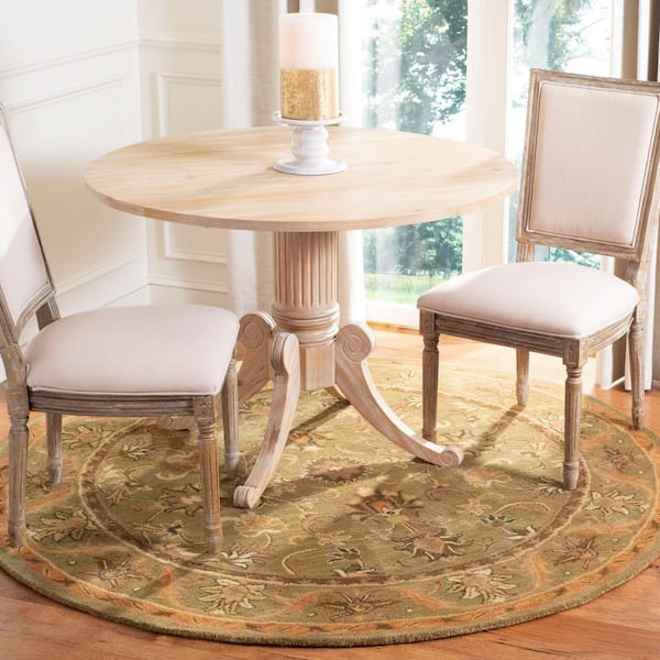 Antiquity Olive/Gold 8 ft. x 10 ft. Oval Border Area Rug