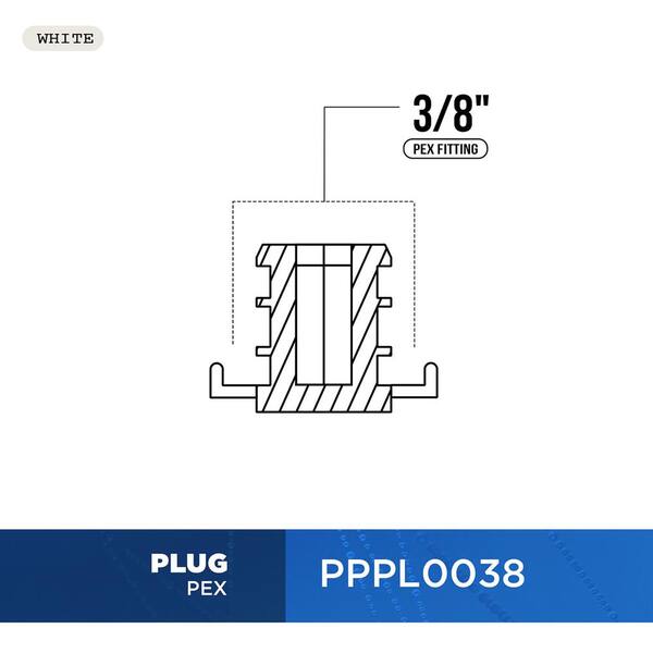 The Plumber's Choice 3/8 in. Brass PEX Barb Plug End Cap Pipe Fitting  (5-Pack) 38EPPL5 - The Home Depot