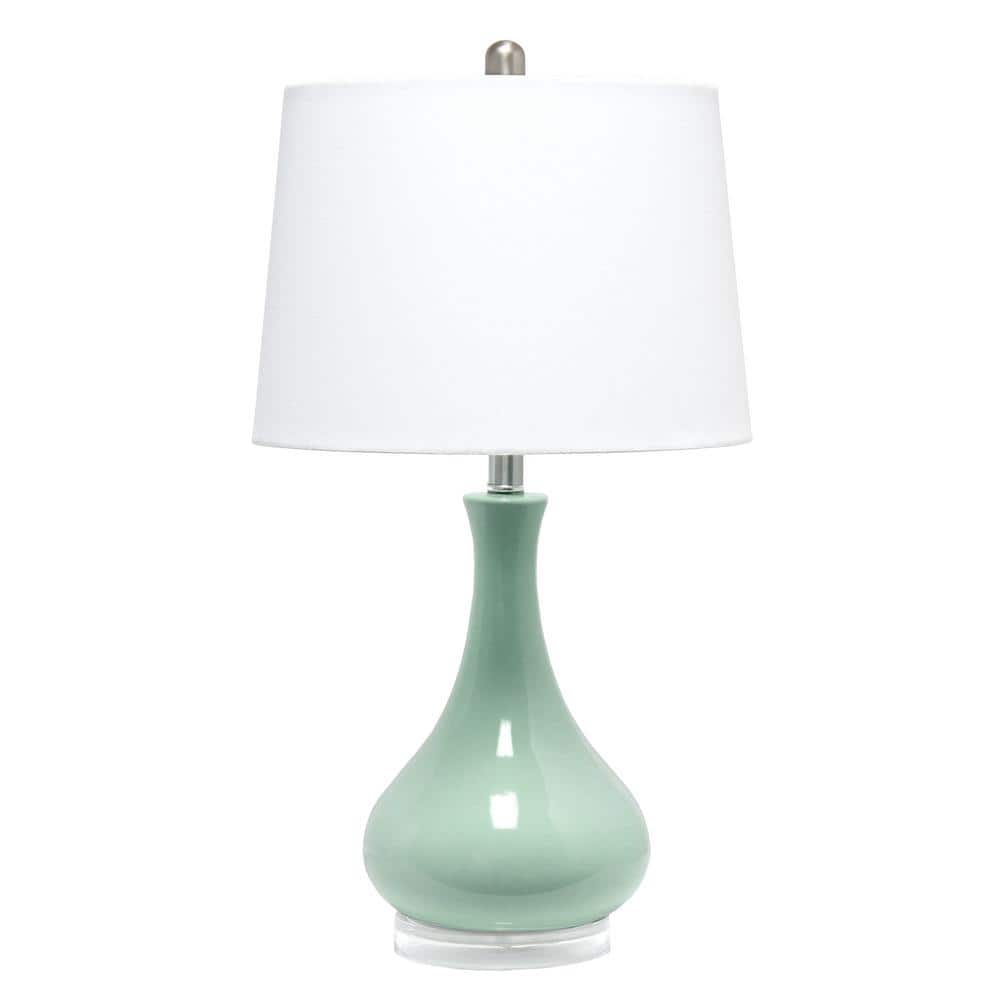 Elegant Designs 26.25 in. Aqua Ceramic Tear Drop Shaped