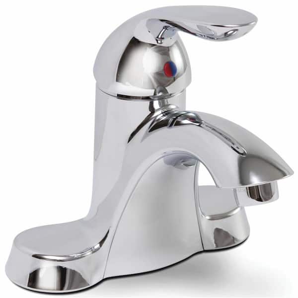 Premier Waterfront Single Hole Single Handle Bathroom Faucet without Pop-Up Assembly in Chrome