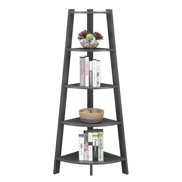 Weathered gray corner deals shelf