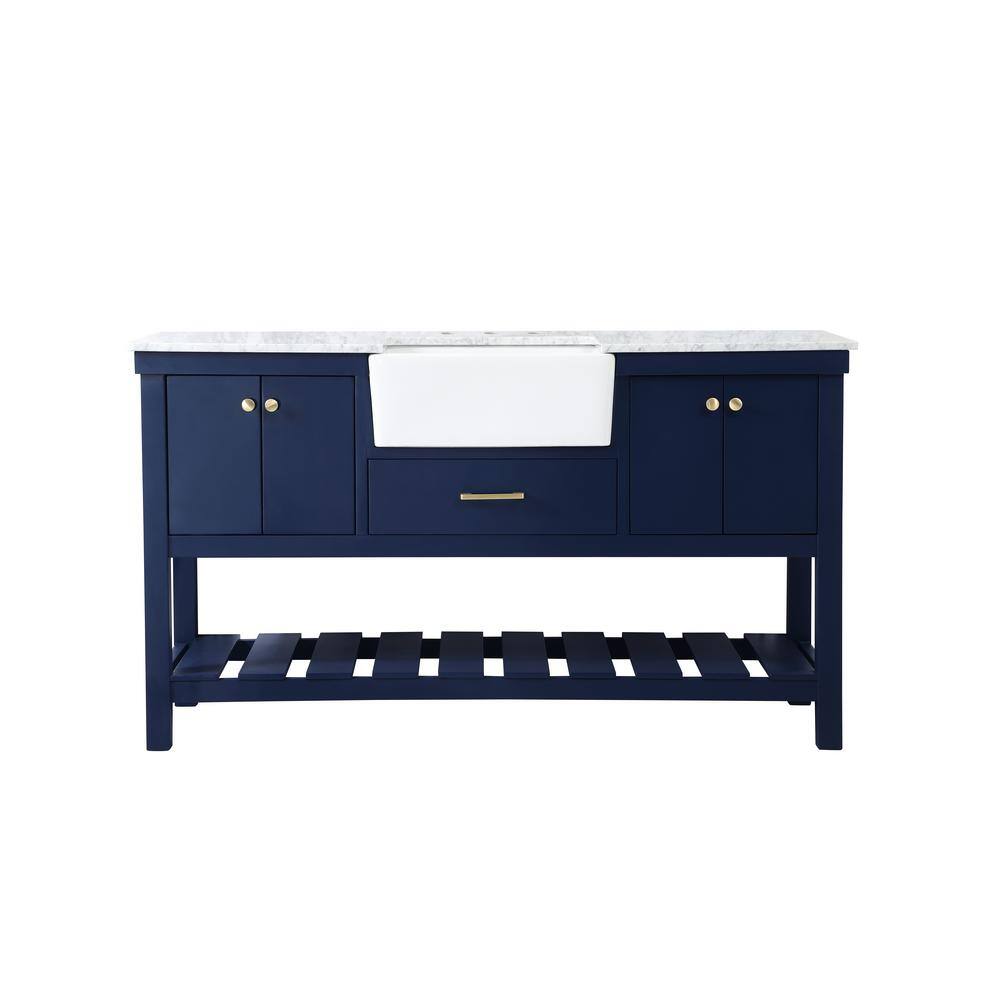 Timeless Home 60 in. W x 22 in. D x 34.13 in. H Single Bathroom Vanity Side