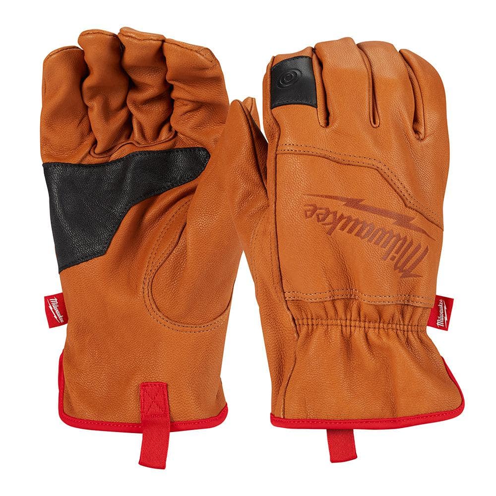 Mens Goatskin Leather Work Gloves Driver Utility Mechanics Safety Working Gloves 