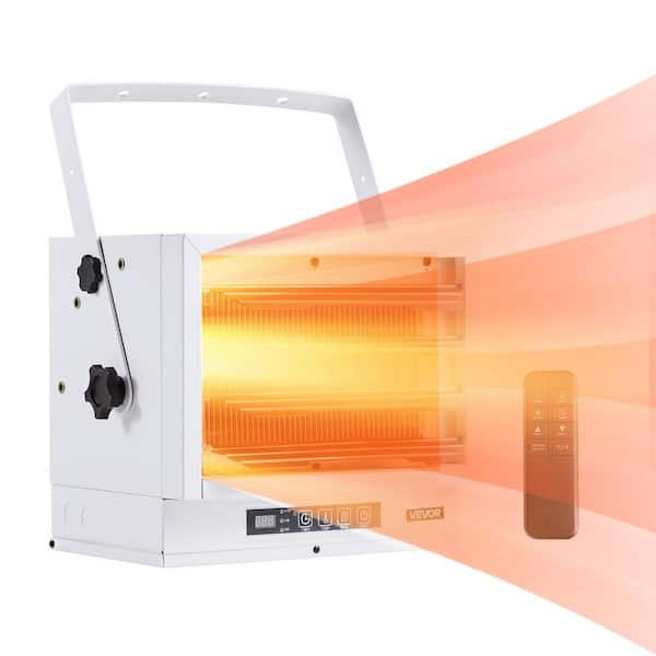 8500W Electric Garage Heater, Remote Control & 10 Hour Timer & Overheat Protection Wall/Ceiling Mounted Shop Heater
