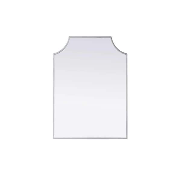 Silver 22 in. W x 30 in. H Rectangle Wall Mirror