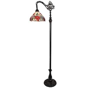 62 in. Tiffany Style Arched Floor Lamp