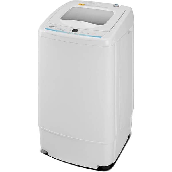 Portable Compact Washing Machine 1.34 Cu.Ft Spin Washer Drain Pump 8 Water Level Gray