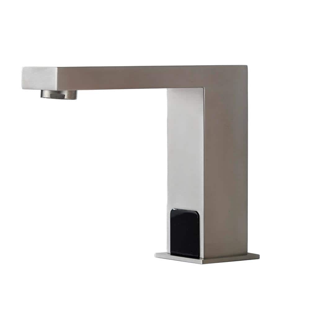 Single Hole Automatic Sensor Touchless Bathroom Sink Faucet with Temperature Mixing Valve in Brushed Nickel price history on PriceWatchPro