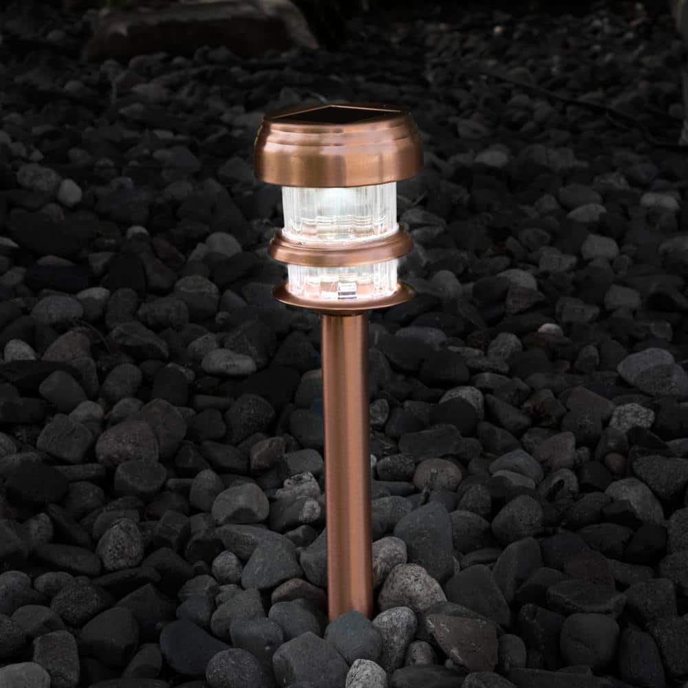 Copper Solar Powered LED Pathway Light Pack
