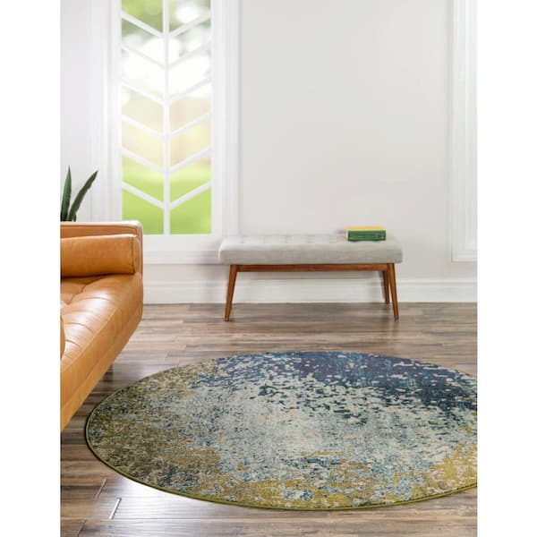 Estrella Vella Blue 3' 3 x 3' 3 Area Rug
