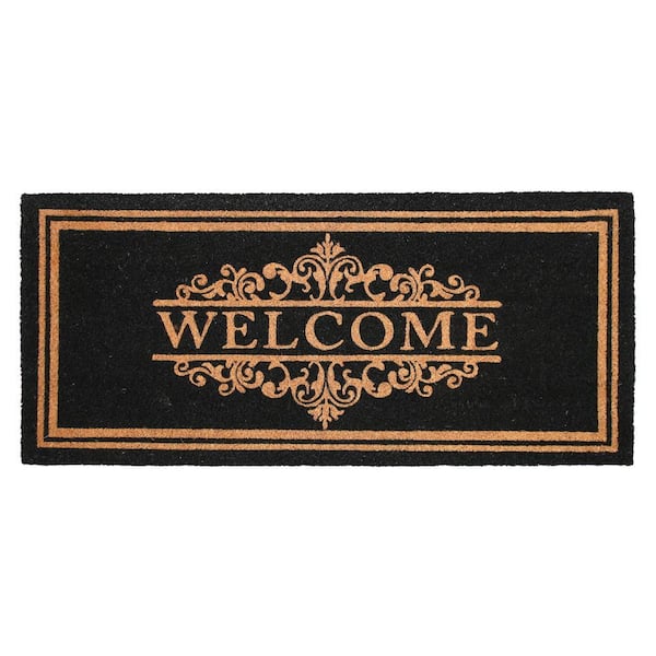 Chesapeake Coir Natural Black Non-Slip Indoor Doormat (20 in. x 46 in.)