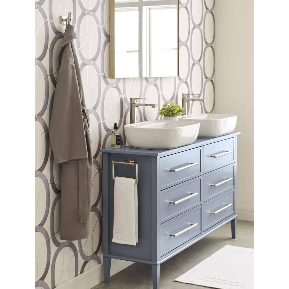 Esquire Polished Nickel and Stainless Steel Wall Mounted Towel Ring