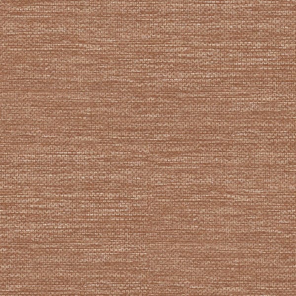 A-Street Prints Malin Red Rust Faux Grasscloth Wallpaper Sample