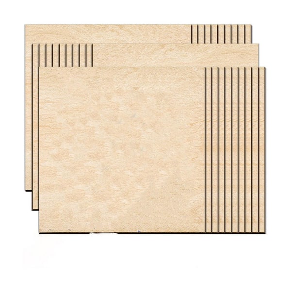 1/8in. x 12in. x 12in. Basswood Project Panel, 30-Pack, Thin Plywood Sheet for Laser Cutting, DIY Craft & Wood Engraving