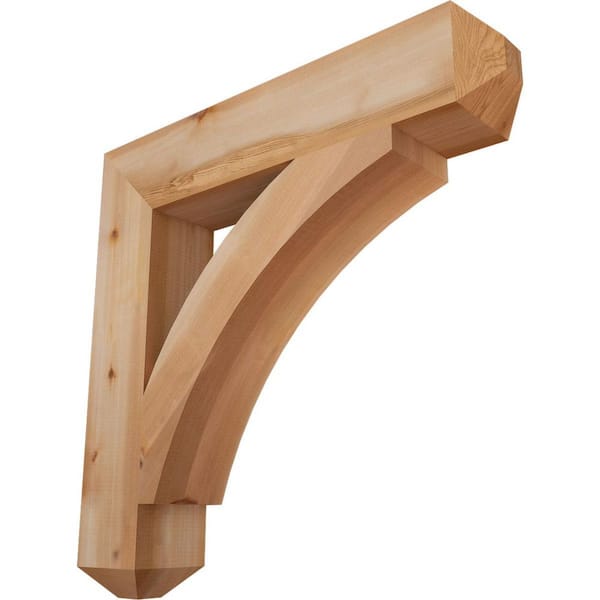 Ekena Millwork 5.5 in. x 32 in. x 32 in. Western Red Cedar Thorton Craftsman Smooth Bracket