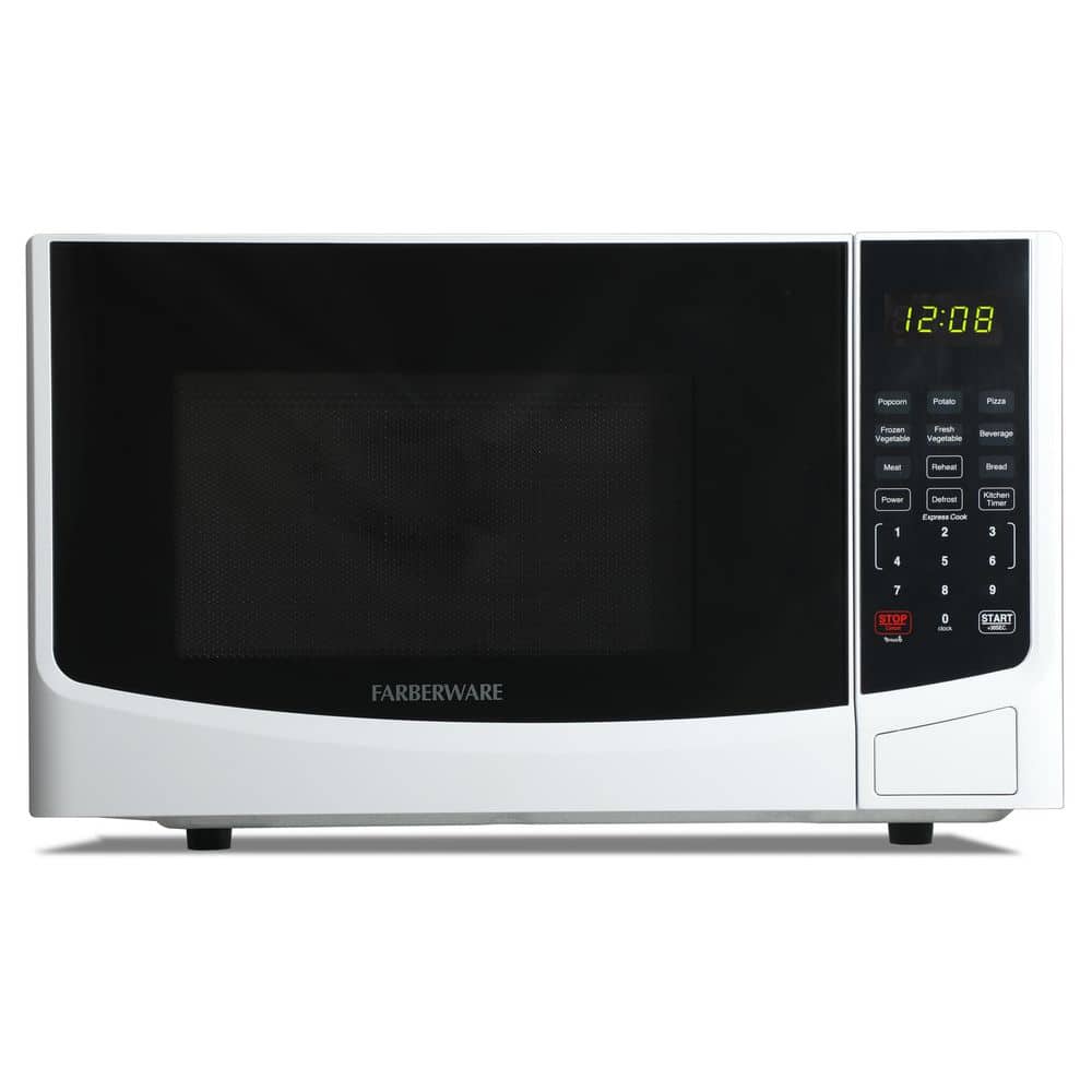 Farberware 0.9 Cu. Ft. White Microwave Oven, 900W