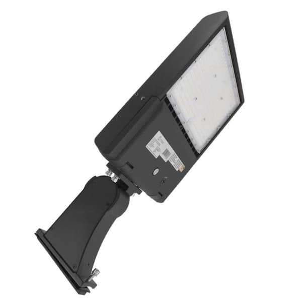 BEYOND LED TECHNOLOGY Bear Adjustable 150-Watt Equivalent Integrated LED Black Straight Arm Mount Area Light Adjustable CCT 4000K-5000K-5700K