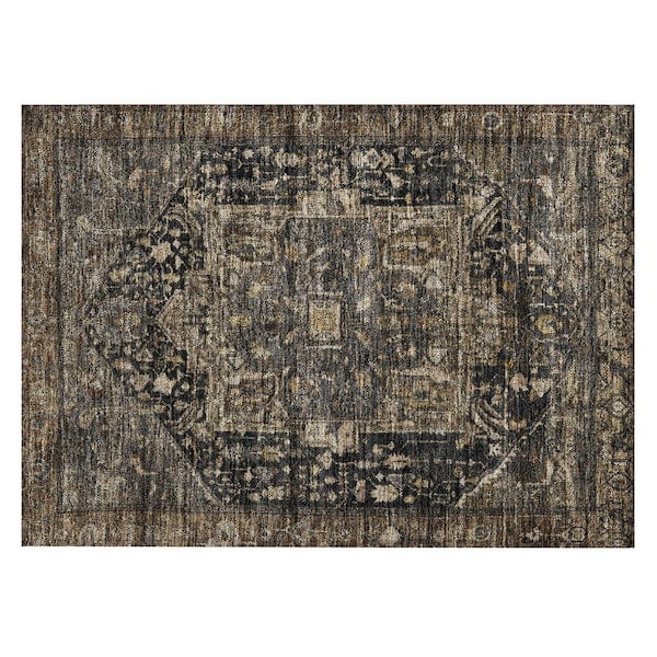 Chantille Machine Washable Indoor/Outdoor Abstract ACN1240 Fudge 1 ft. 8 in. x 2 ft. 6 in. Area Rug