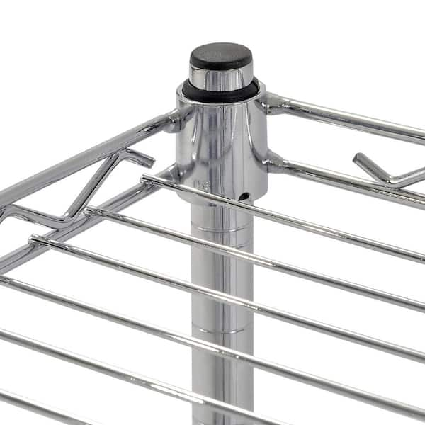 RACK5S - Stainless Steel Storage Rack with 5 Shelves and Adjustable Feet -  Parry