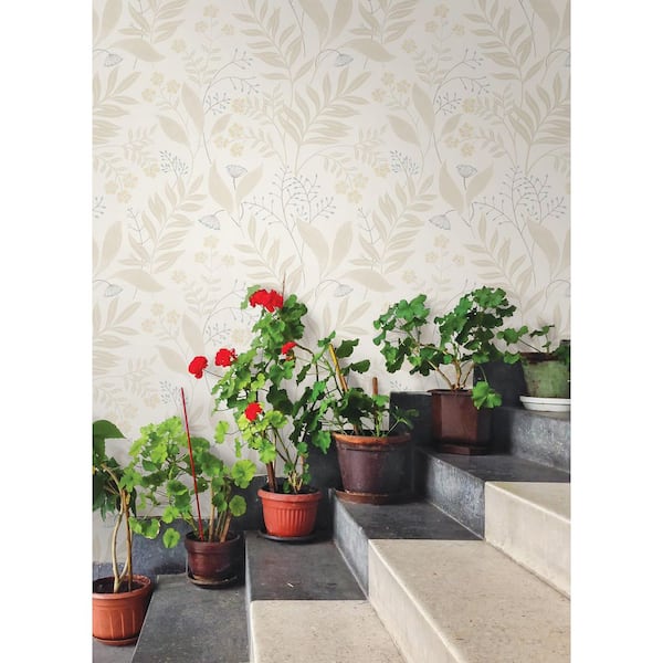 Amanda Beige Peel and Stick Wallpaper Sample
