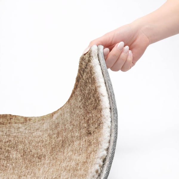 Dream Shag Premium Machine Washable Abstract ADS690 Taupe 8 ft. x 8 ft. Round Rug
