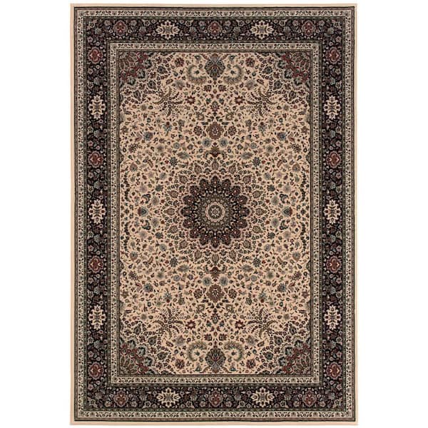 5 x 8 Red, Blue Oriental Washable Area Rug