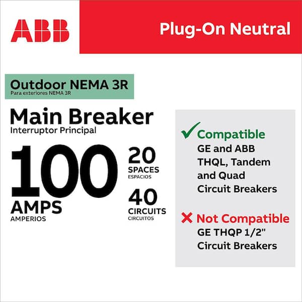 100 Amp 20-Space 40-Circuit Main Breaker Outdoor Plug-On Neutral Load Center Value Pack (PAM2010RPA)