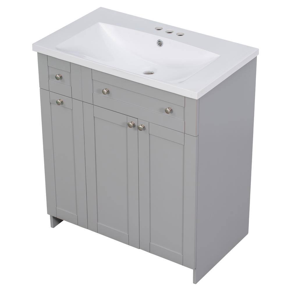 Nestfair 30 in. W x 18 in. D x 35 in. H Single Sink Freestanding Bath ...