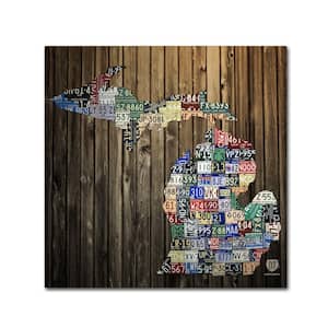 24 in. x 24 in. "Michigan Counties License Plate" by Design Turnpike Printed Canvas Wall Art