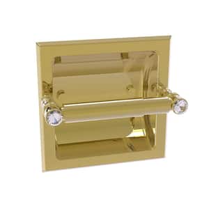 Carolina Crystal Recessed Toilet Paper Holder in Unlacquered Brass