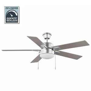 52 in. Corwin Indoor/Outdoor Silver LED Ceiling Fan with Light Kit