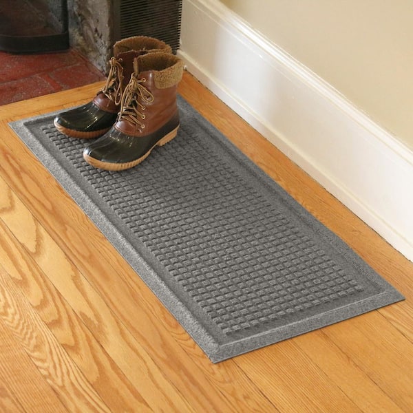 Waterhog Squares 15 in. x 36 in. Indoor Outdoor Boot Tray Color: Medium Gray