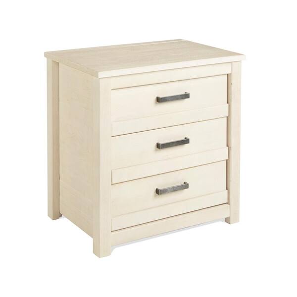 Camaflexi Carmel 3Drawer Antique White Nightstand CM103 The Home Depot