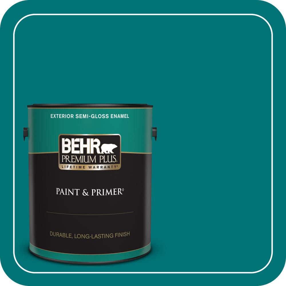 1 gal. #T15-3 Essential Teal Semi-Gloss Enamel Exterior Paint & Primer price history on PriceWatchPro