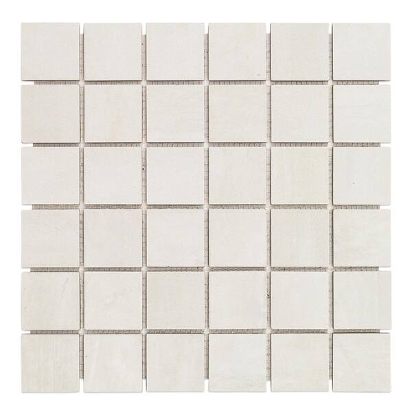 Ivy Hill Tile Forte White 11.81 in. x 11.81 in. Natural Porcelain Mosaic Floor and Wall Tile (0.97 sq. ft./Each)